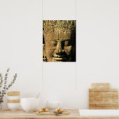 Azië, Cambodja, Siem Reap. Angkor Thom, koppen van Poster (Keuken)