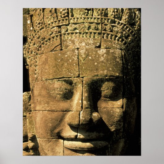 Azië, Cambodja, Siem Reap. Angkor Thom, koppen van Poster (Voorkant)