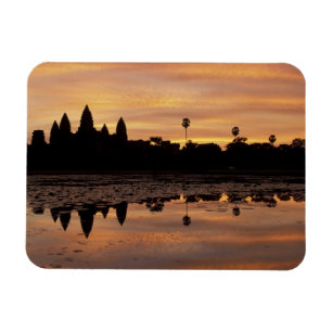 Azië, Cambodja, Siem Reap, Angkor Wat (gebouwd in Magneet