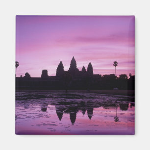 Azië, Cambodja, Siem Reap, Angkor Wat (gebouwd in Magneet