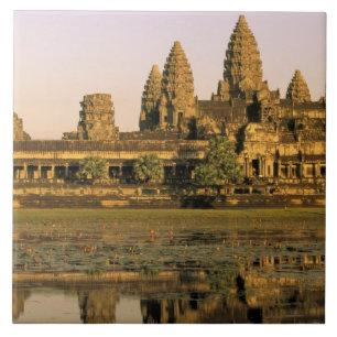 Azië, Cambodja, Siem Reap. Angkor Wat. Tegeltje