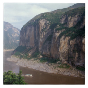 Azië, China, de Yangtze rivier, de Driekloof. Tegeltje