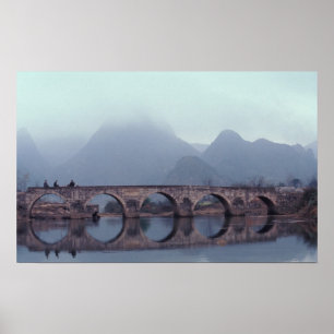 Azië, China, Guizhou, Anshuichang. Ancient Poster