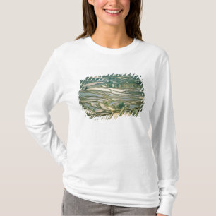 Azië, China. Ondergelopen rijstterrassen bij Nano T-shirt