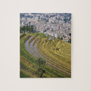 Azië, China, provincie Yunnan, Jinping. Jinping Legpuzzel