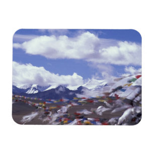 Azië, China, Tibet, Tangla Pas. Gebedsvaantjes, Magneet