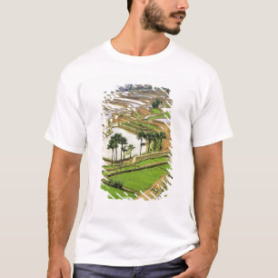 Azië, China, Yunnan, Honghe. Rijstterrassen nabij T-shirt
