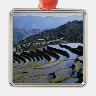 Azië, China, Yunnan, Yuanyang. Ruw Metalen Ornament