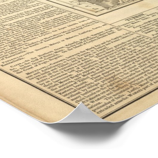 Azië en Rijk van Genghis Kahn Poster (Hoek)