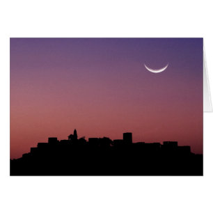 Azië, India, Rajasthan, Jaipur. Een wassende maan