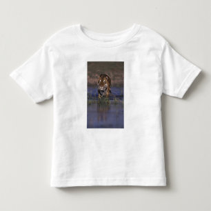 AZIË, India Tijger loopt door het water Kinder Shirts