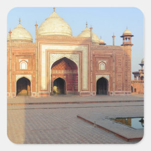 Azië, India, Uttar Pradesh, Agra. Op de Vierkante Sticker