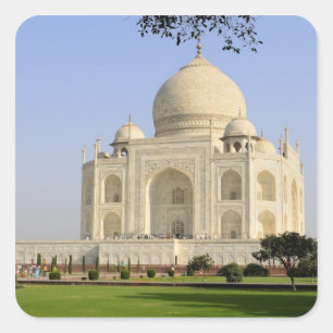 Azië, India, Uttar Pradesh, Agra. Taj 7 Vierkante Sticker