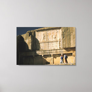 Azië, Iran, Persepolis.Graf van Darius de Grote. Canvas Afdruk