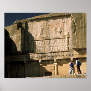 Azië, Iran, Persepolis.Tomb van Darius de Grote. Poster