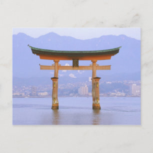 Azië, Japan, Hiroshima. Mivaiima. Torii Gate Briefkaart