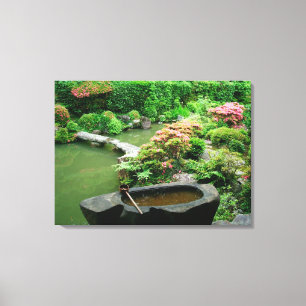 Azië, Japan, Kyoto. Zen-tuin Canvas Afdruk