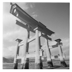 Azië, Japan, Miyajima. De Torri-poort. Tegeltje