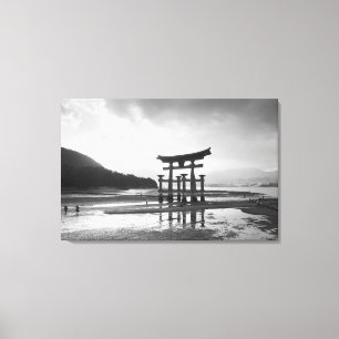 Azië, Japan, Myajima. Torri-poort Canvas Afdruk