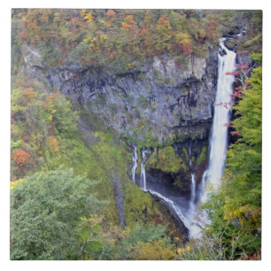 Azië, Japan, Nikko. Kegon-waterval van Nikko, een Tegeltje