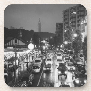 Azië, Japan, Tokio. Avond, Harajuku Station, Bier Onderzetter