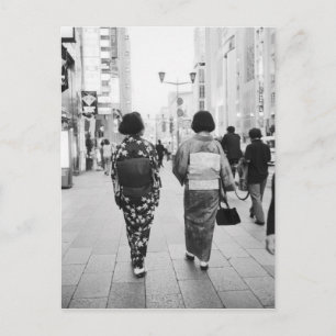 Azië, Japan, Tokio. Geisha's op de Ginza. Briefkaart
