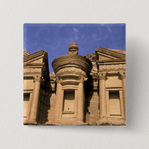 Azië, Jordanië, Petra. El Deir, het Klooster. 2 Vierkante Button 5,1 Cm