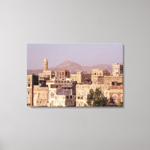 Azië, Midden-Oosten, Republiek Jemen, Sana'a. Canvas Afdruk