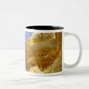 Azië, Myanmar (Birma), Bagan (Pagan). Shwe 6 Tweekleurige Koffiemok