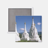 Azië, Myanmar, Inle Lake. Pagodes. 2 Magneet (Voorkant / Achterkant)
