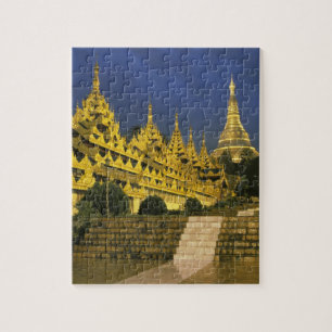 Azië, Myanmar, Yangon. Shwedagon Pagoda bij Legpuzzel