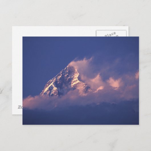 Azië, Nepal. Machhapuchare Briefkaart (Voorkant / Achterkant)