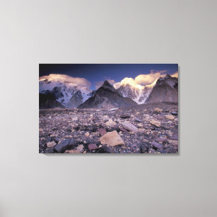 Azië, Pakistan, Karakoram-gebergte, Breed en Canvas Afdruk