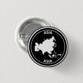 Azië Ronde Button 3,2 Cm (Voorkant /achterkant)