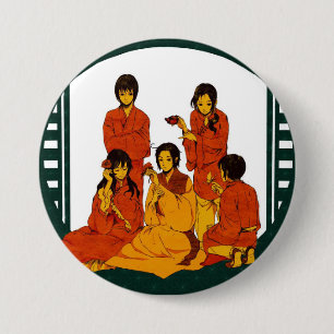 azië ronde button 7,6 cm