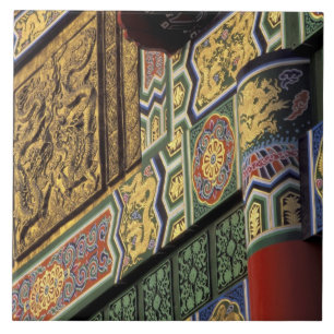 Azië, Taiwan, Taipei. Het Grote Hotel, hoofd Tegeltje