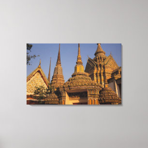 Azië, Thailand, Bangkok, Wat Po, oudste Canvas Afdruk