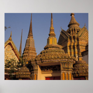Azië, Thailand, Bangkok, Wat Po, oudste van de sta Poster