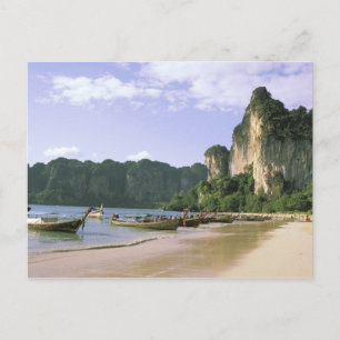 Azië, Thailand, Krabi. West Railay Beach, lang Briefkaart