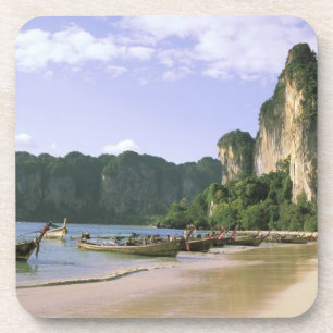 Azië, Thailand, Krabi. West Railay-strand, lang Drankjes Onderzetter