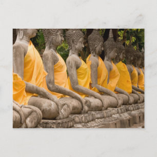 Azië, Thailand, Siam, Boeddha's bij Ayutthaya Briefkaart