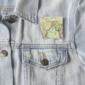 Azië, Thailand Vierkante Button 5,1 Cm (In situ)