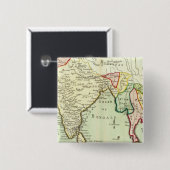 Azië, Thailand Vierkante Button 5,1 Cm (Voorkant /achterkant)