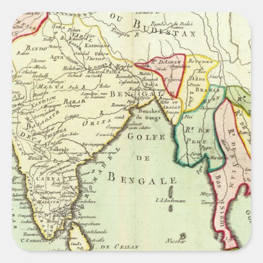 Azië, Thailand Vierkante Sticker (Voorkant)