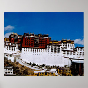 Azië, Tibet, Lhasa, Potala Palace, ook bekend als  Poster
