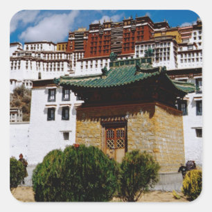 Azië, Tibet, Lhasa, Potala Palace, ook bekend als  Vierkante Sticker