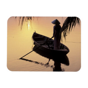 Azië, Vietnam, Mekong Delta, Can Tho. Avond Magneet