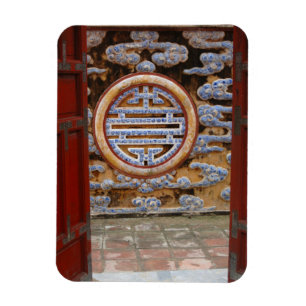 Azië, Vietnam.  muur aan de Citadel Magneet