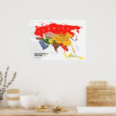 Azië Volgens de Verenigde Staten Poster (Keuken)