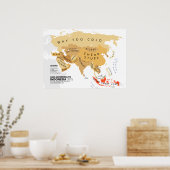 Azië Volgens Indonesië Poster (Keuken)